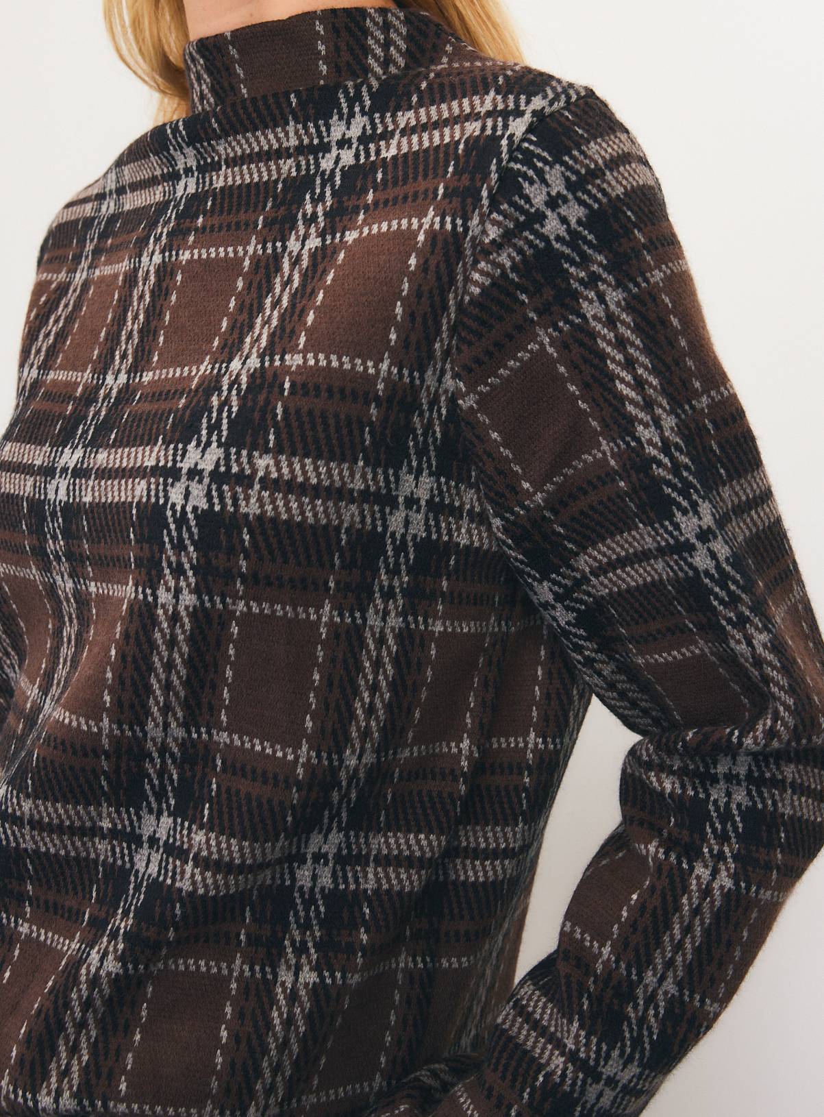 Check Jacquard Longline Tunic XXL - Image 3