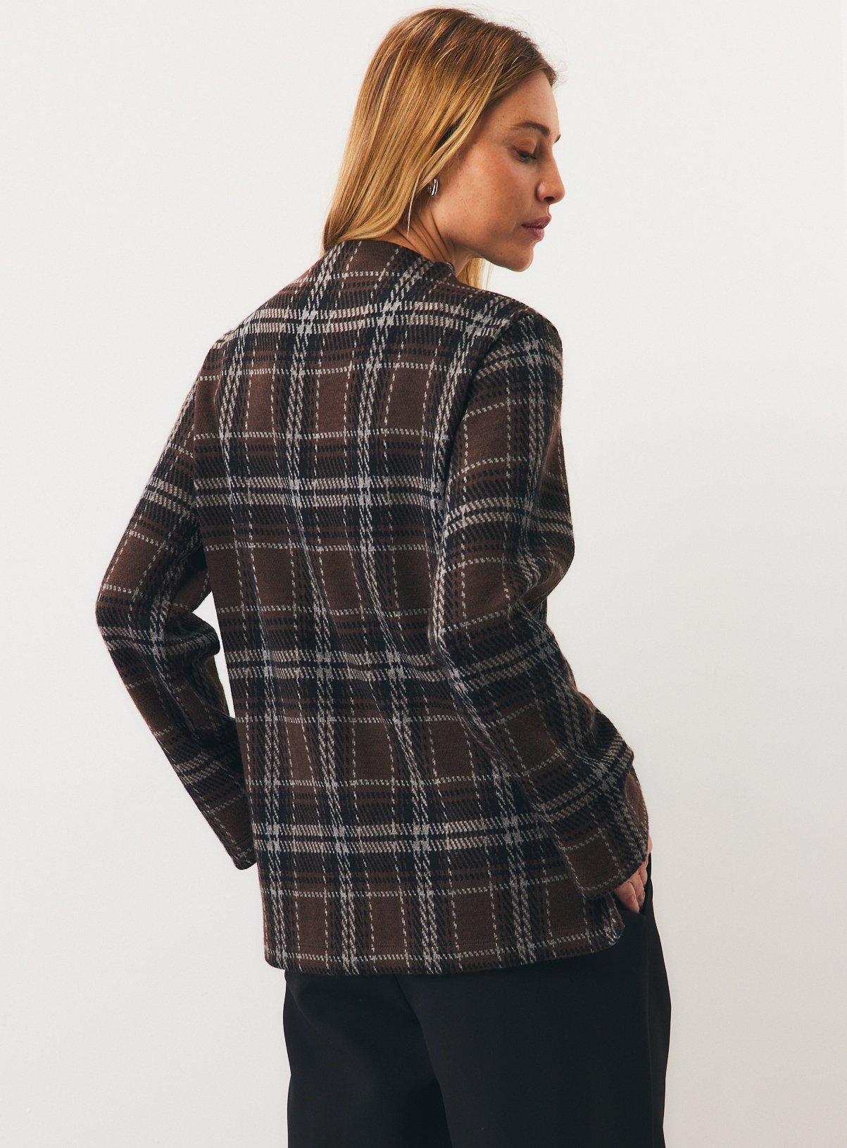 Check Jacquard Longline Tunic XXL - Image 4 thumbnail