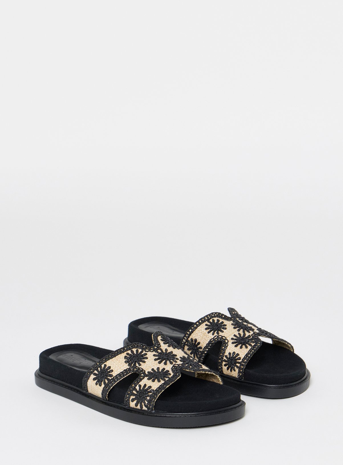 SIMPLY BE Embroidered Woven Sandals Wide Fit 37 - Image 2 thumbnail