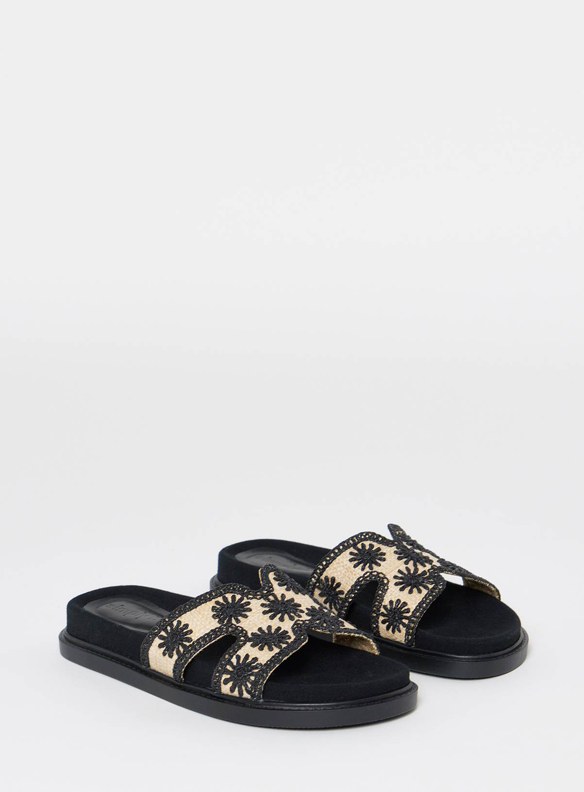 SIMPLY BE Embroidered Woven Sandals Wide Fit 37 - Image 2