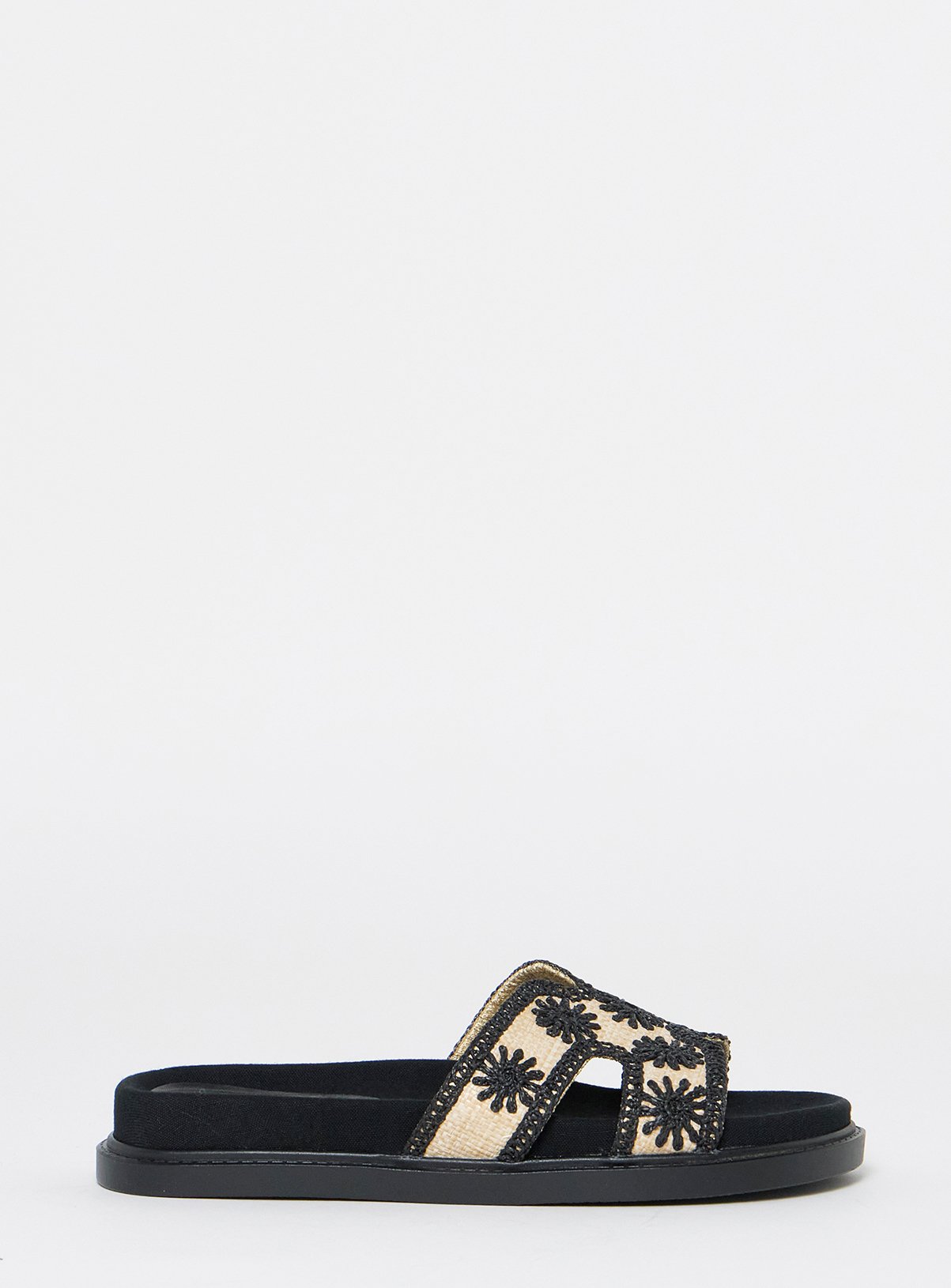 SIMPLY BE Embroidered Woven Sandals Wide Fit 37 - Image 3 thumbnail