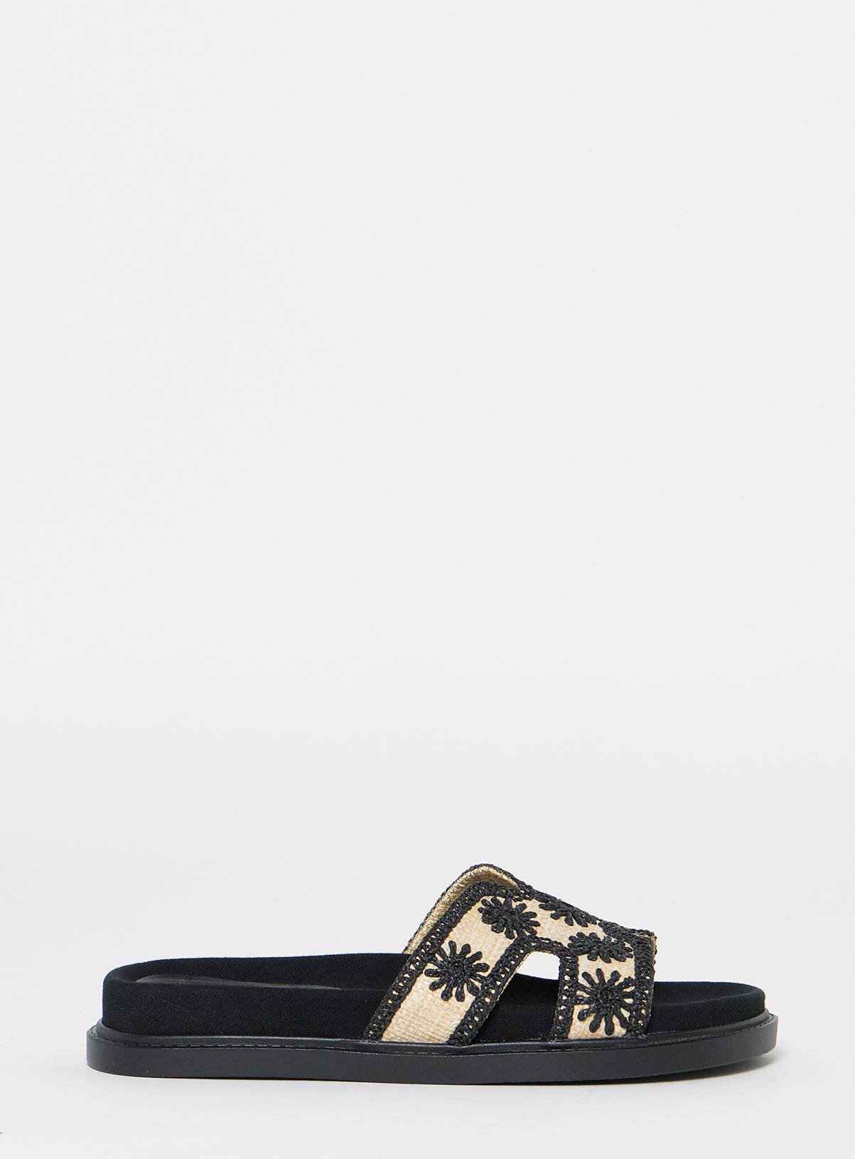 SIMPLY BE Embroidered Woven Sandals Wide Fit 37 - Image 3