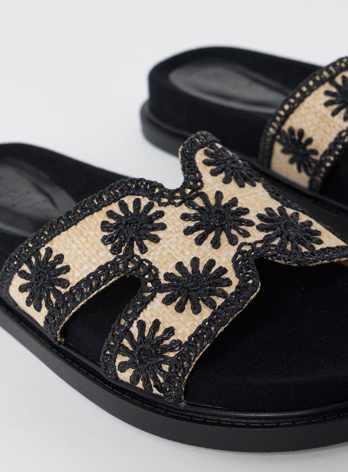 SIMPLY BE Embroidered Woven Sandals Wide Fit 37 - Image 4 thumbnail