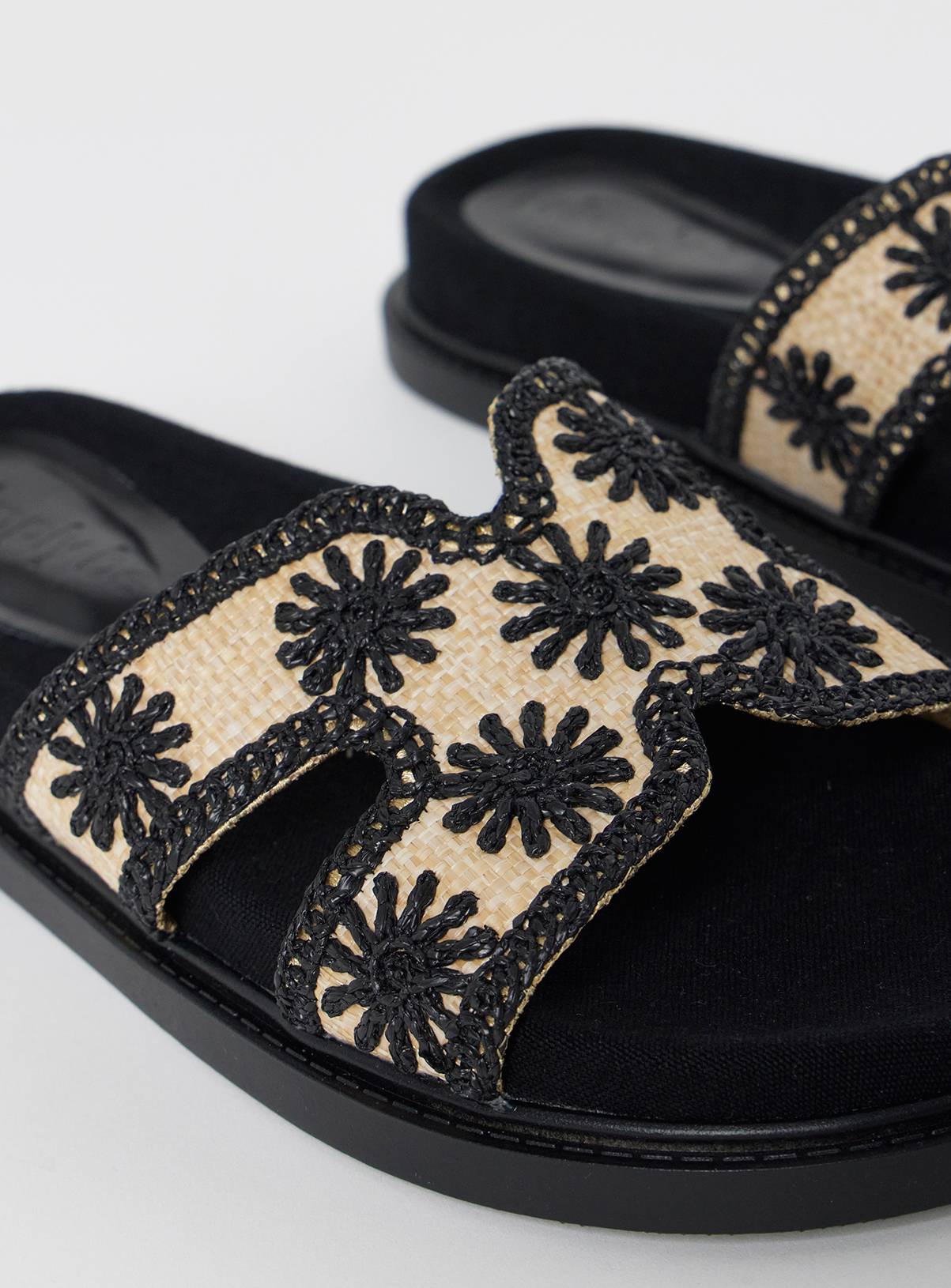 SIMPLY BE Embroidered Woven Sandals Wide Fit 37 - Image 4