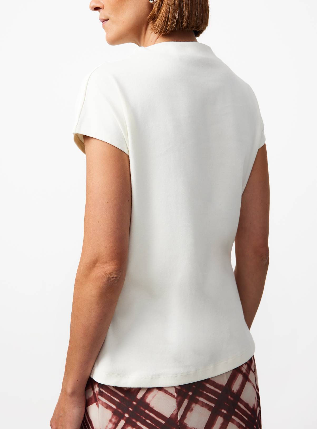 Cream High Neck Jersey Top 24 - Image 4