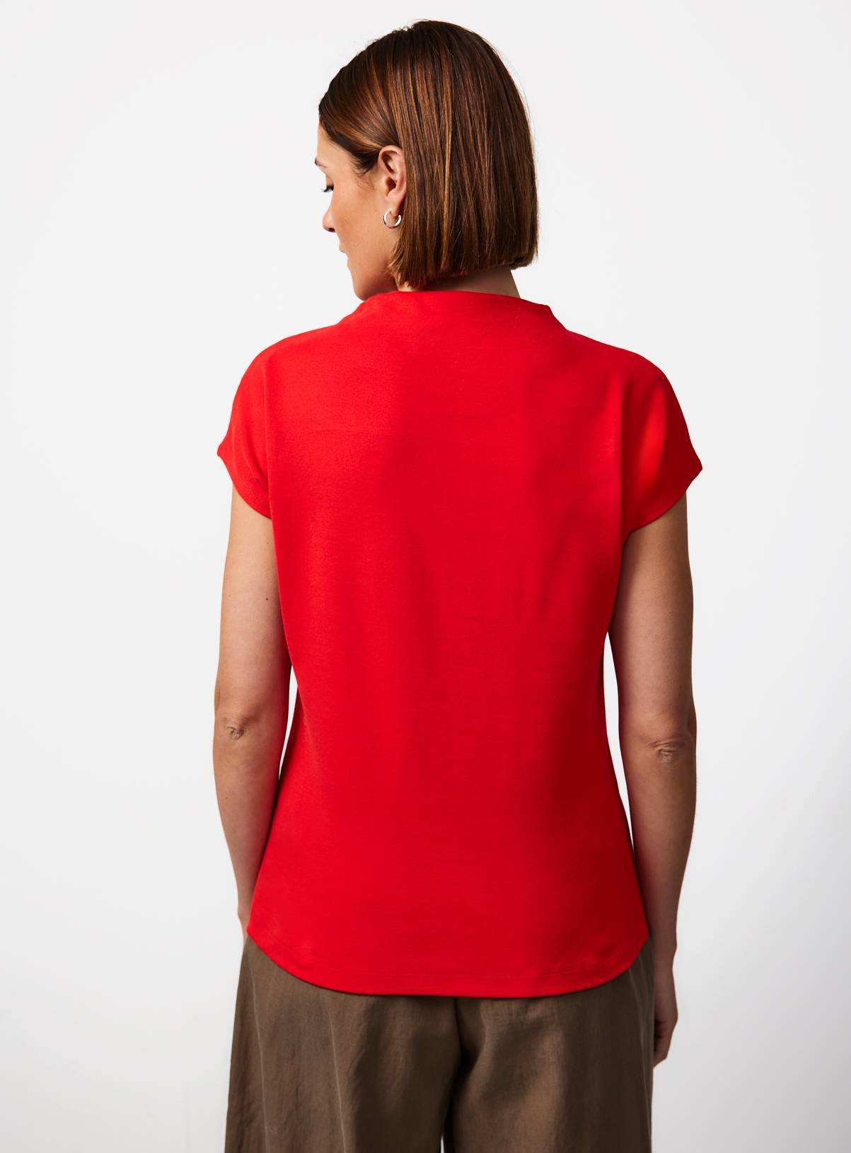 Red High Neck Jersey Top 20 - Image 4