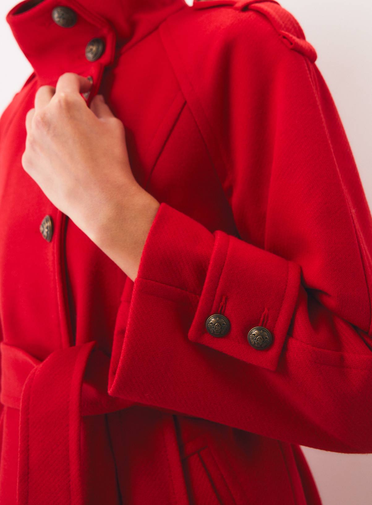 Red Long Military Coat 8 - Image 2