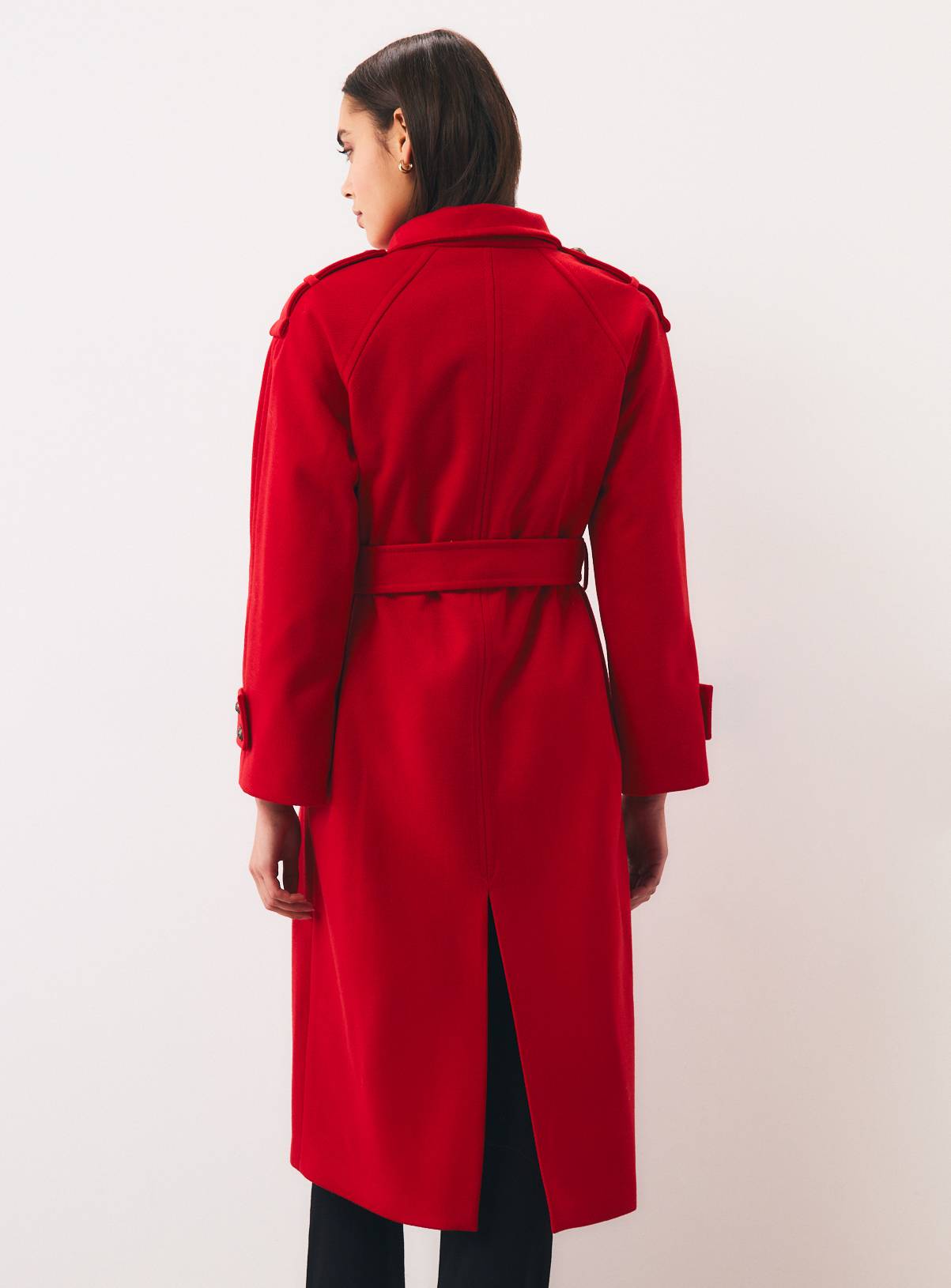 Red Long Military Coat 8 - Image 4