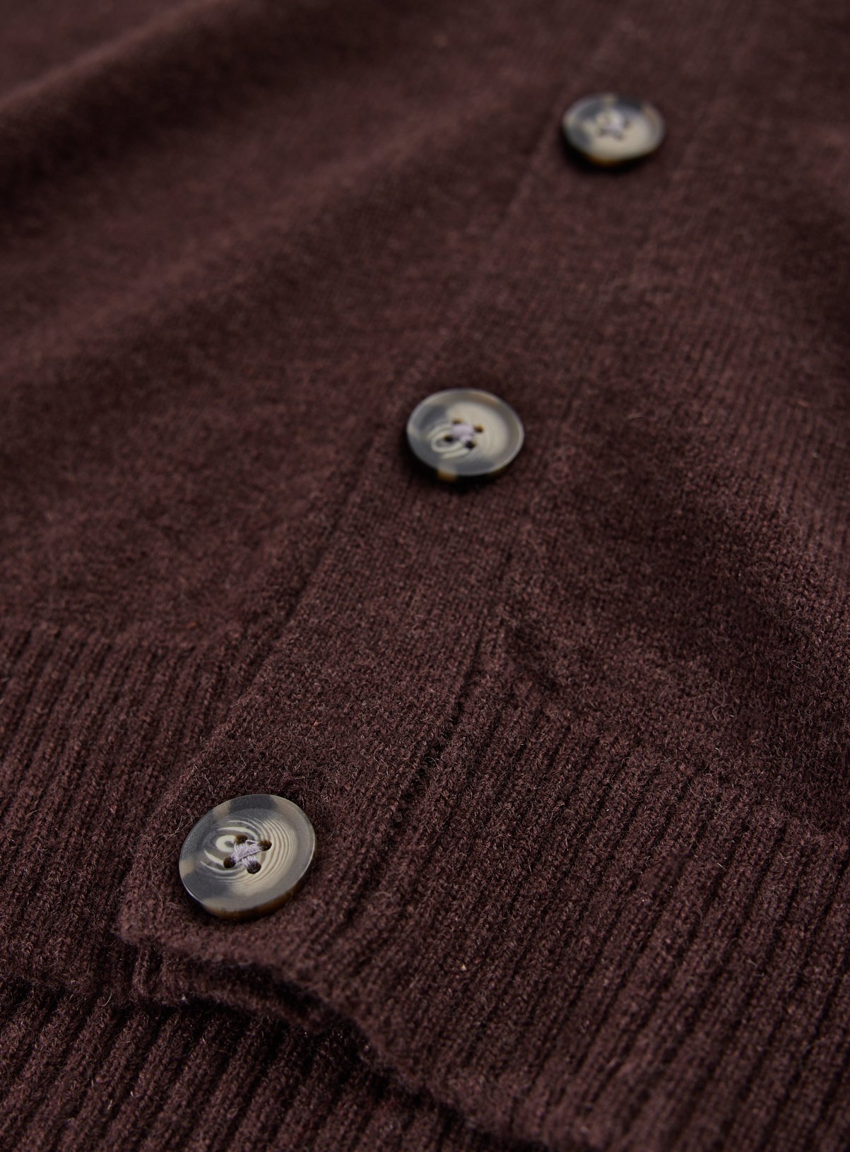Brown Pure Lambswool Cardigan XXXL - Image 4 thumbnail