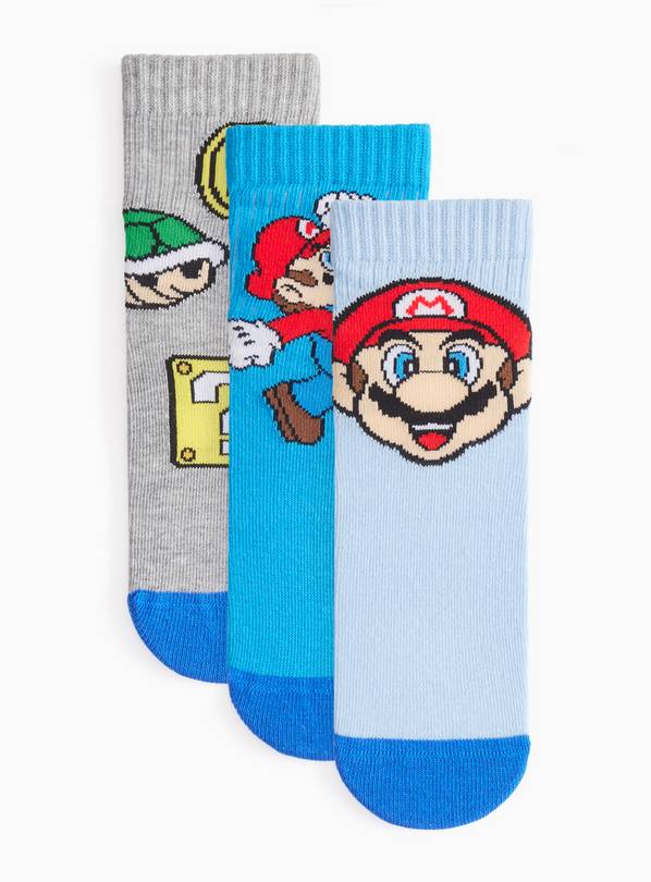 Super Mario Bros. Christmas Novelty Socks 3-Pack 6-8.5 Infant