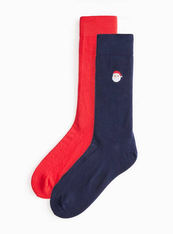 Christmas Snowman & Santa Novelty Socks 2-Pack 6-8.5