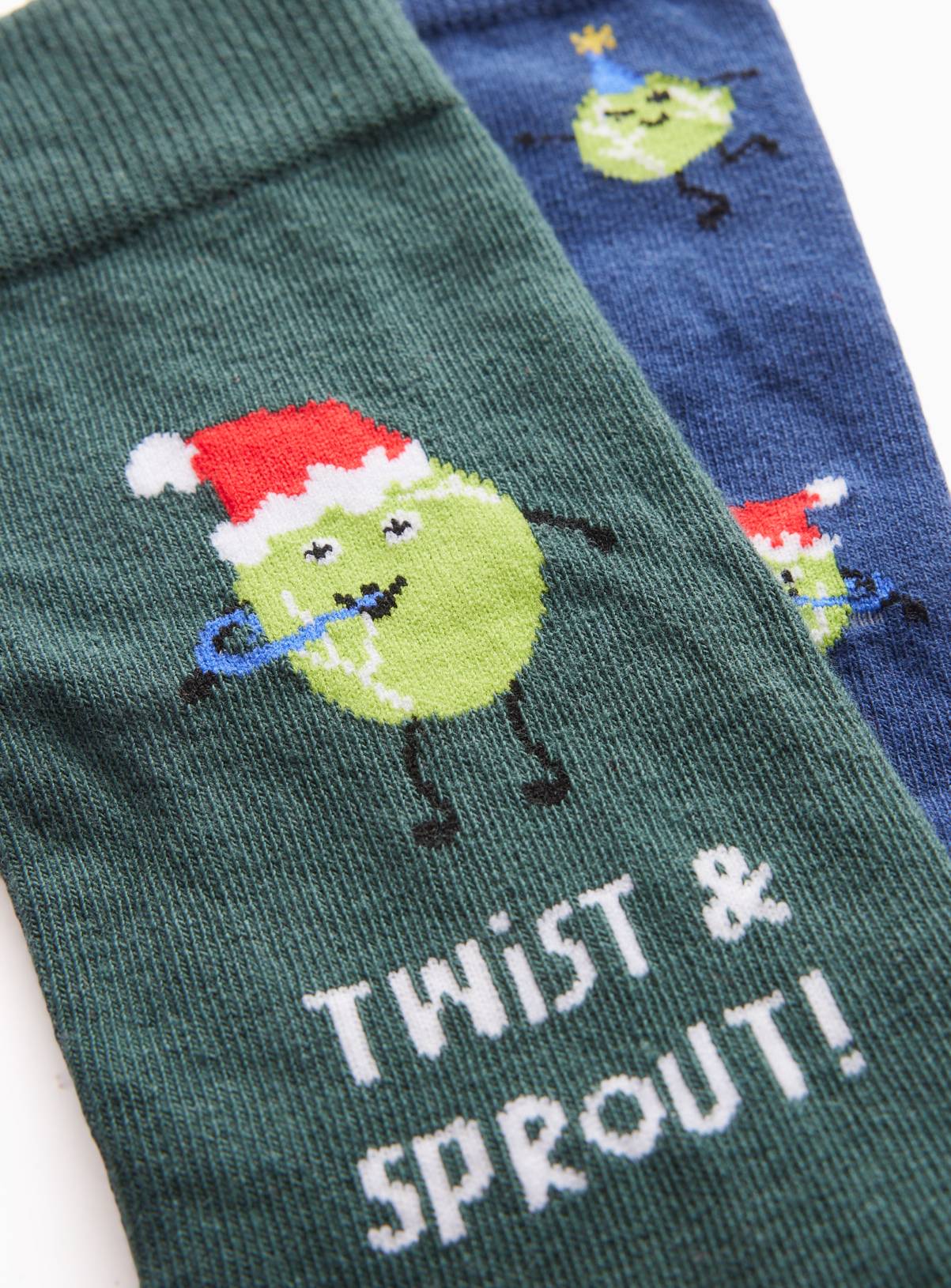 Christmas Sprout Ankle Socks 2-Pack 6-8.5 - Image 2