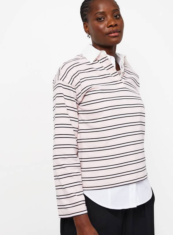Pink Stripe Rugby Top XXL