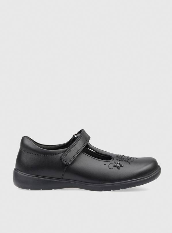 START-RITE Star Jump Black Patent School Shoes 1.5