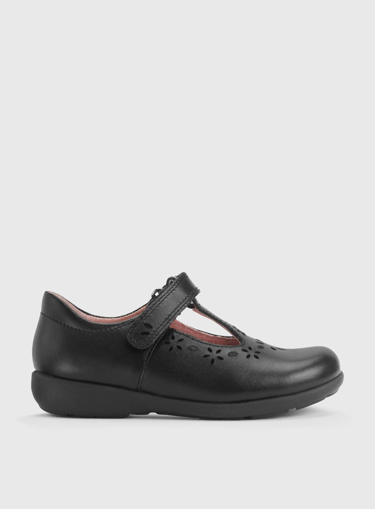 START-RITE Charlotte Black Leather School Shoes 9.5 Infant - Image 1