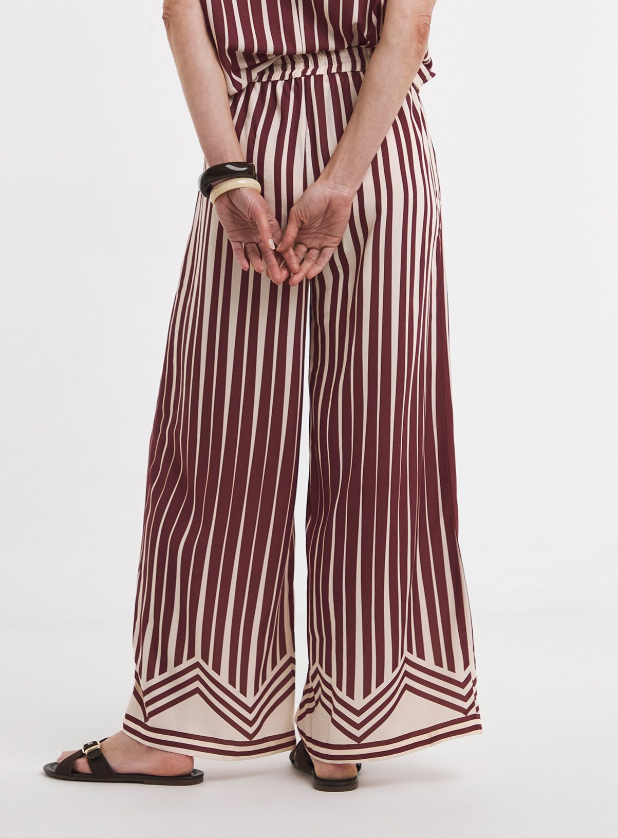 JD WILLIAMS Printed Wide Leg Trouser 22 - Image 3 thumbnail