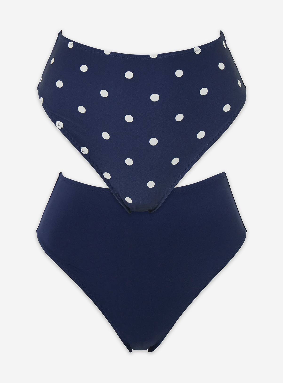 SIMPLY BE Tummy Control Polka Dot Bikini Briefs 2 Pack 18 - Image 5