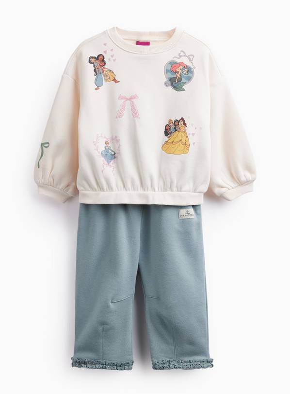 Disney Princess Cream & Teal Sweat Set 1-2 years