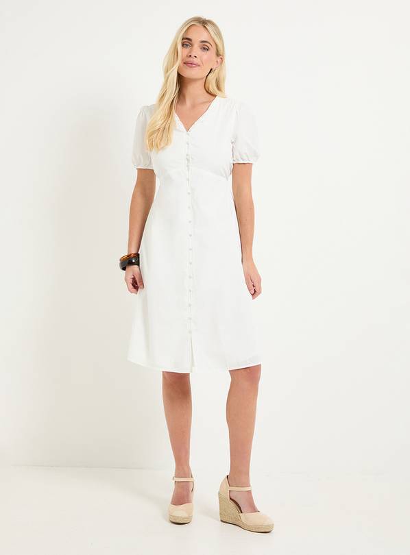 WALLIS Petite Cotton Cutwork Detail Mini Dress 8