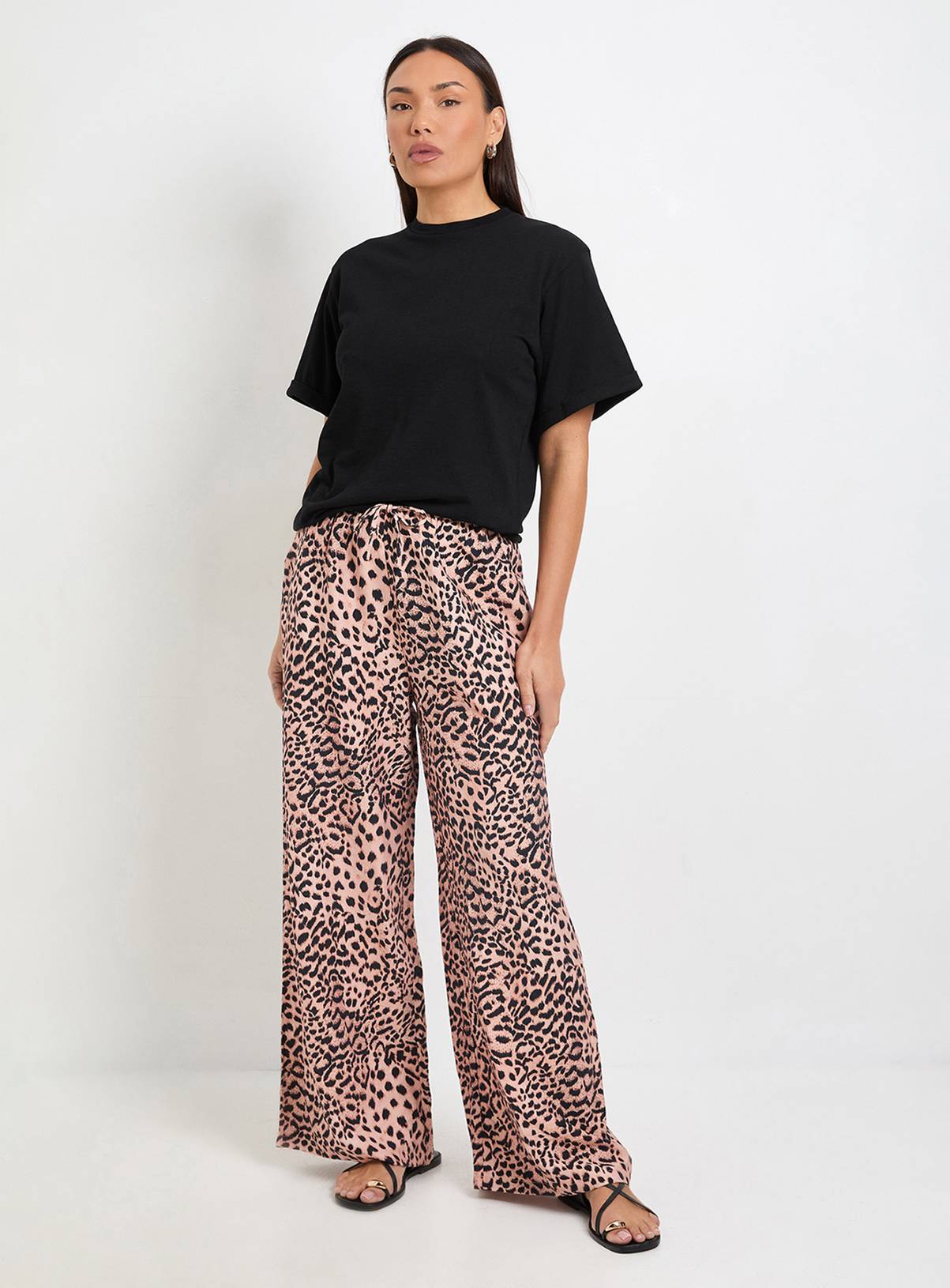 WALLIS Leopard Print Drawstring Trousers 10 - Image 2