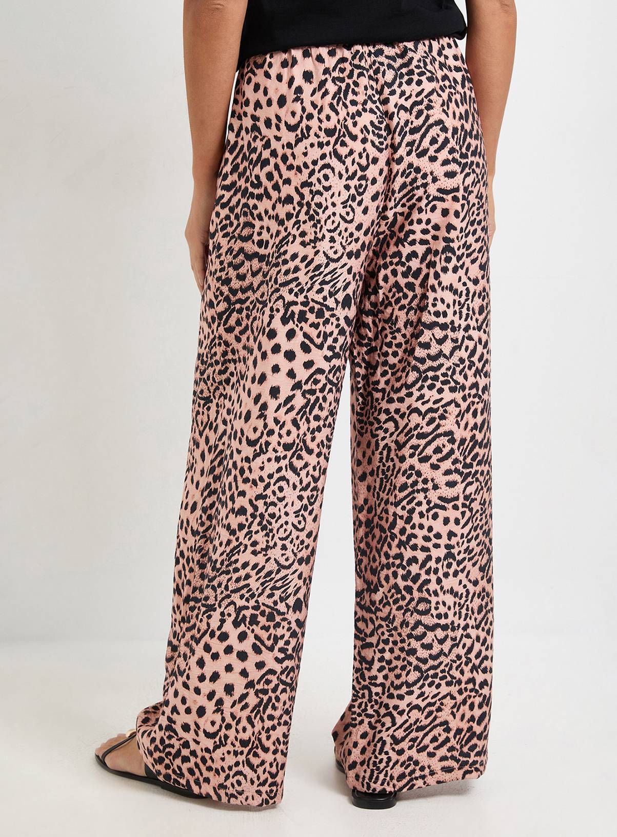 WALLIS Leopard Print Drawstring Trousers 10 - Image 3