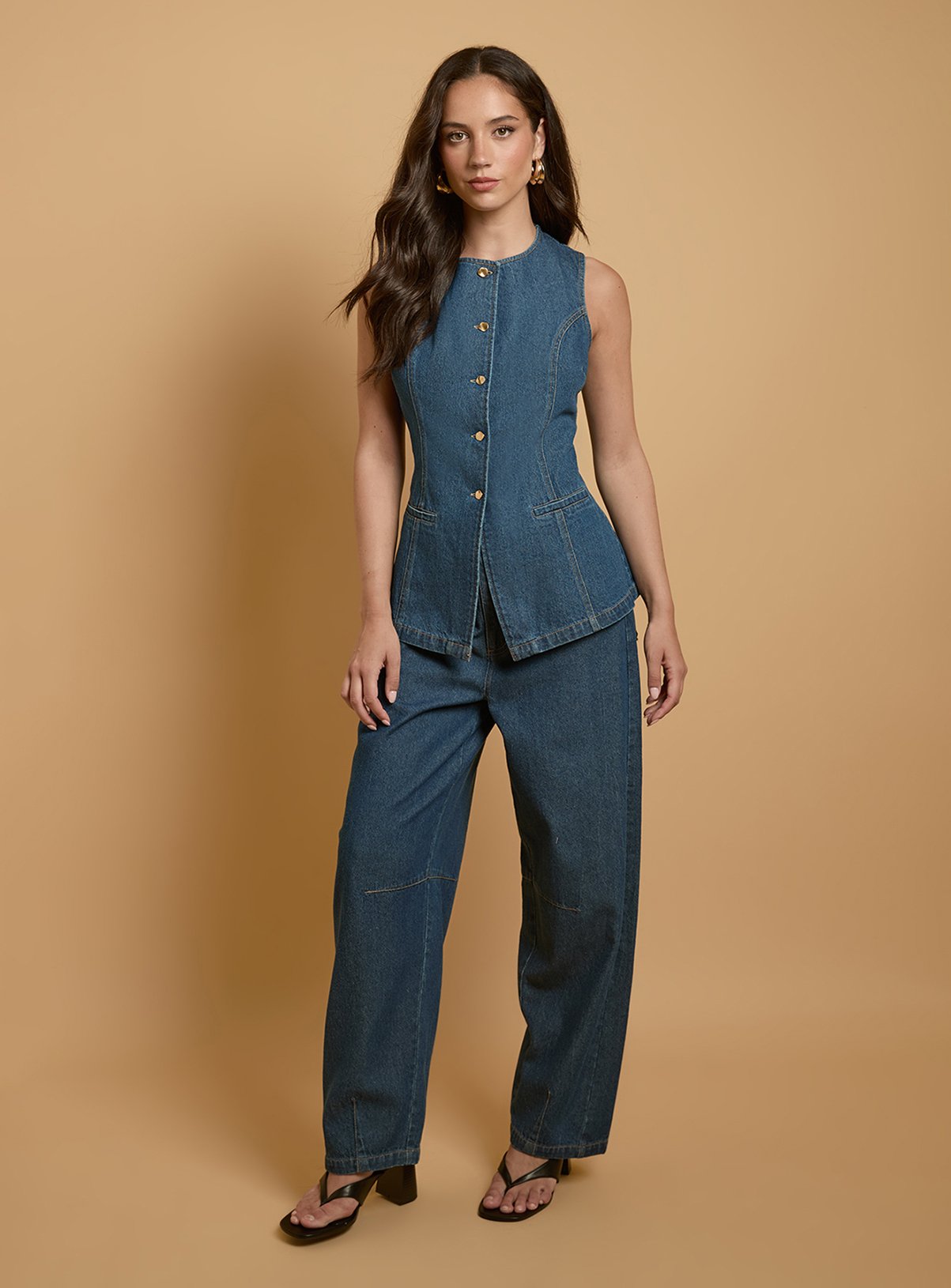 OASIS Scallop Pocket Barrel Leg Jean 8 - Image 2 thumbnail