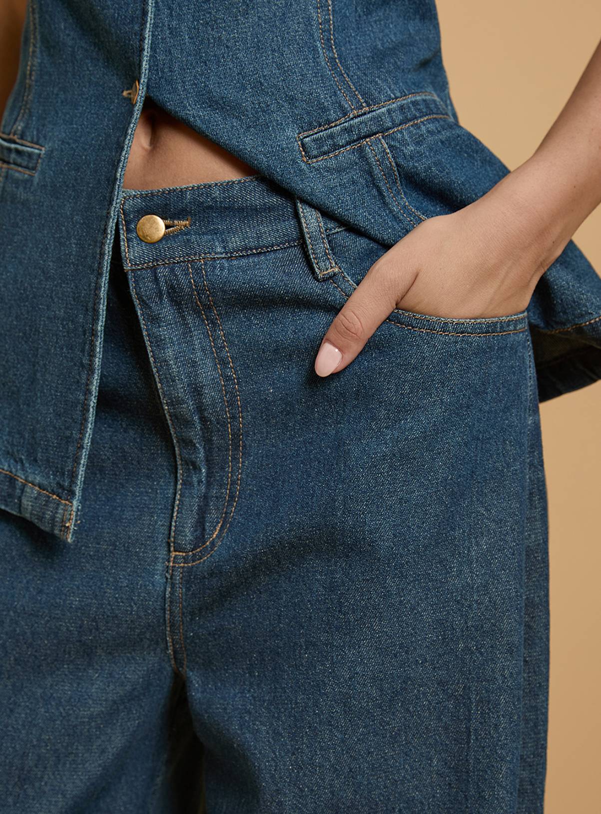 OASIS Scallop Pocket Barrel Leg Jean 8 - Image 4