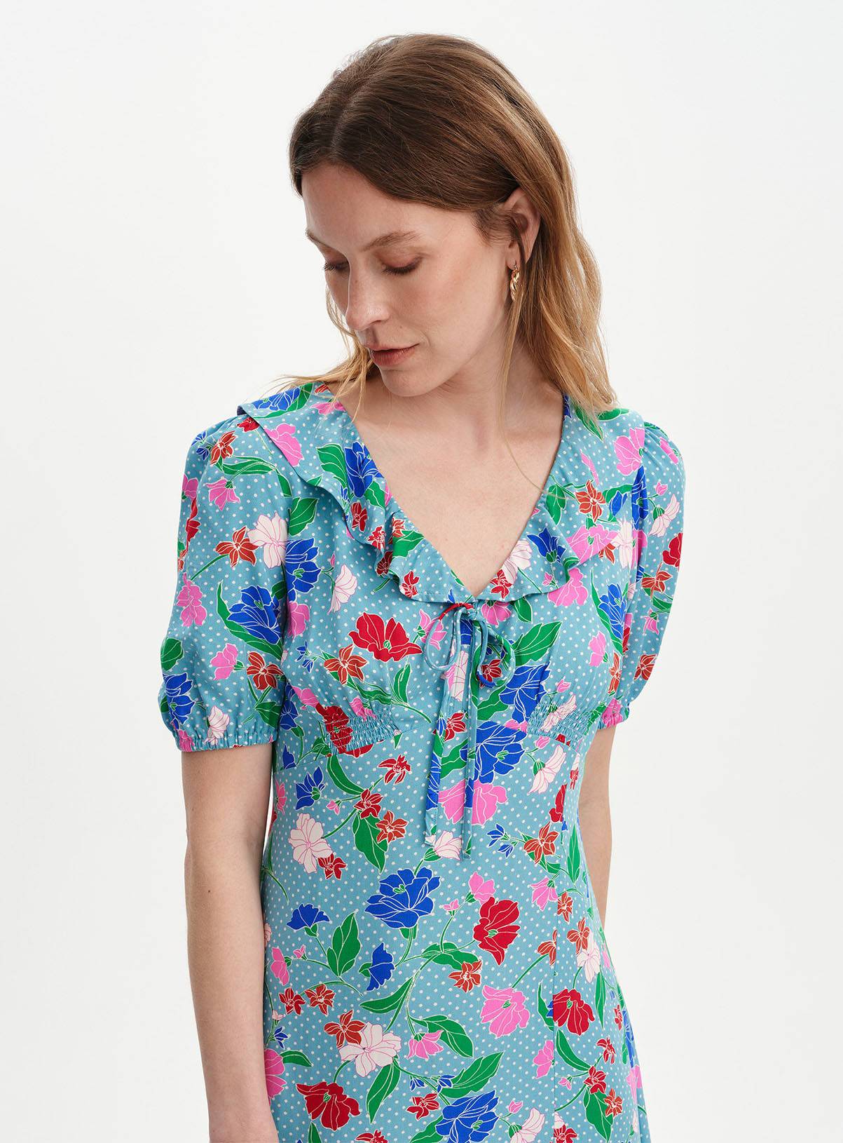 FINERY Zeffira Dress Blue Floral 22 - Image 5