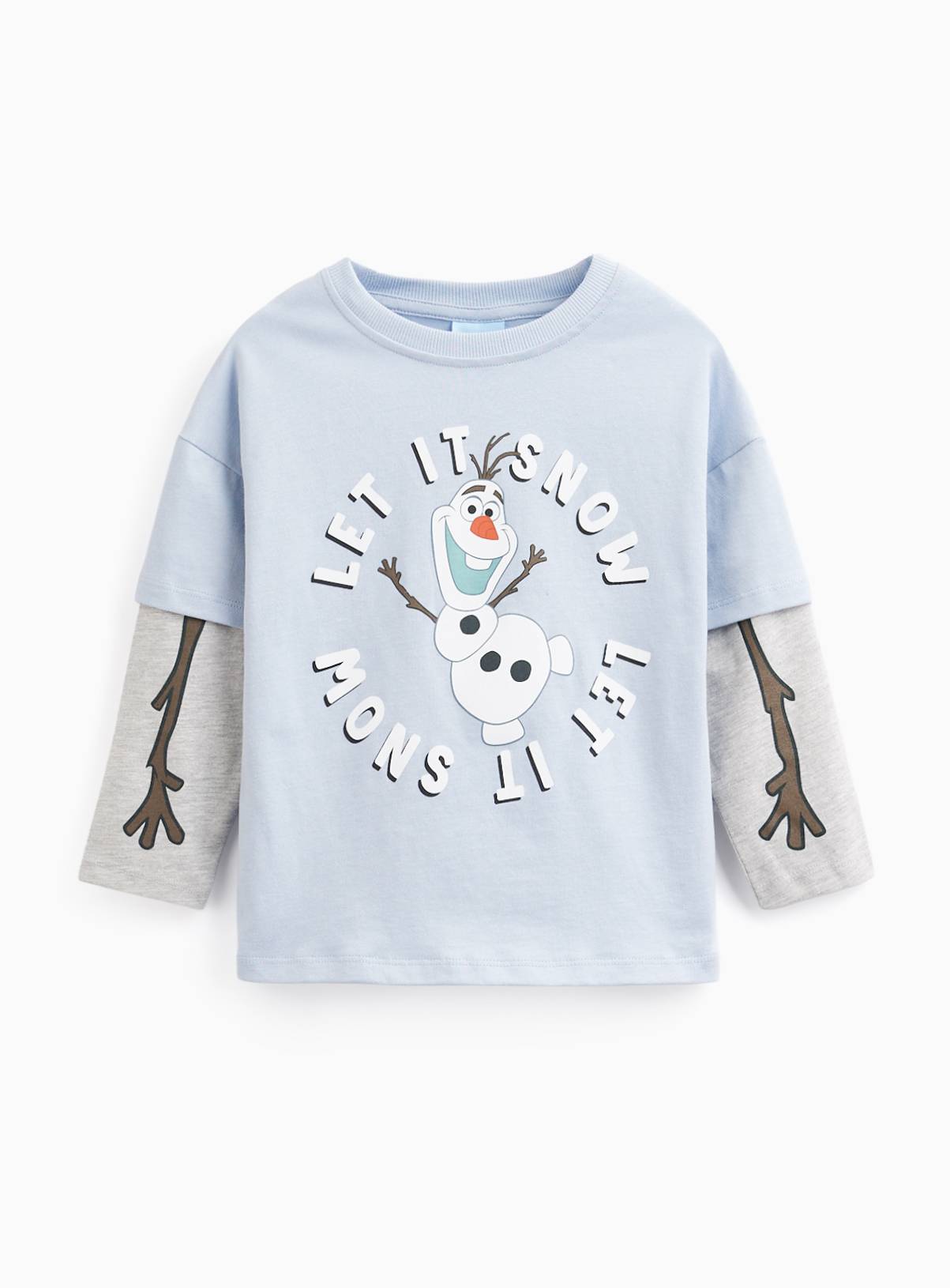 Disney Frozen Snowman Christmas T-Shirt 7-8 years - Image 1