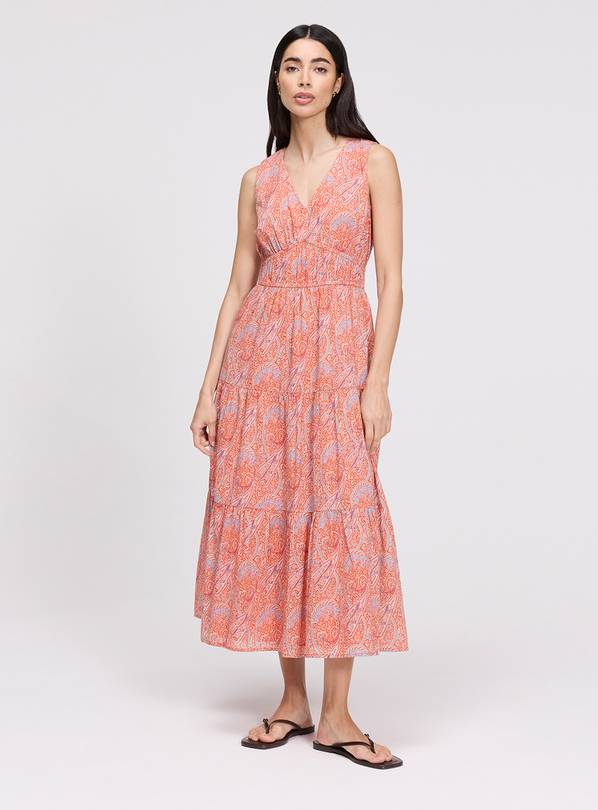 FINERY Shannon Dress Orange Paisley 22