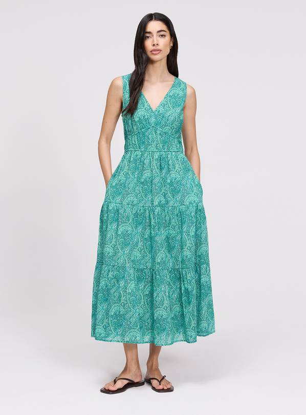 FINERY Shannon Dress Green Paisley 10