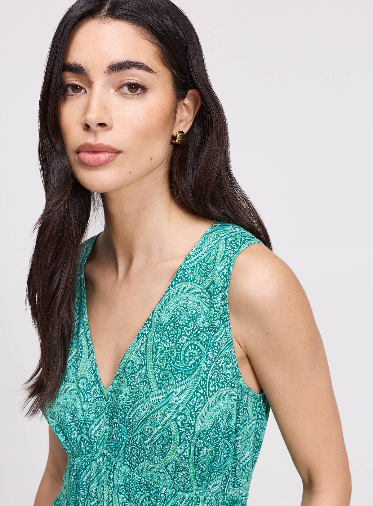 FINERY Shannon Dress Green Paisley 10 - Image 6