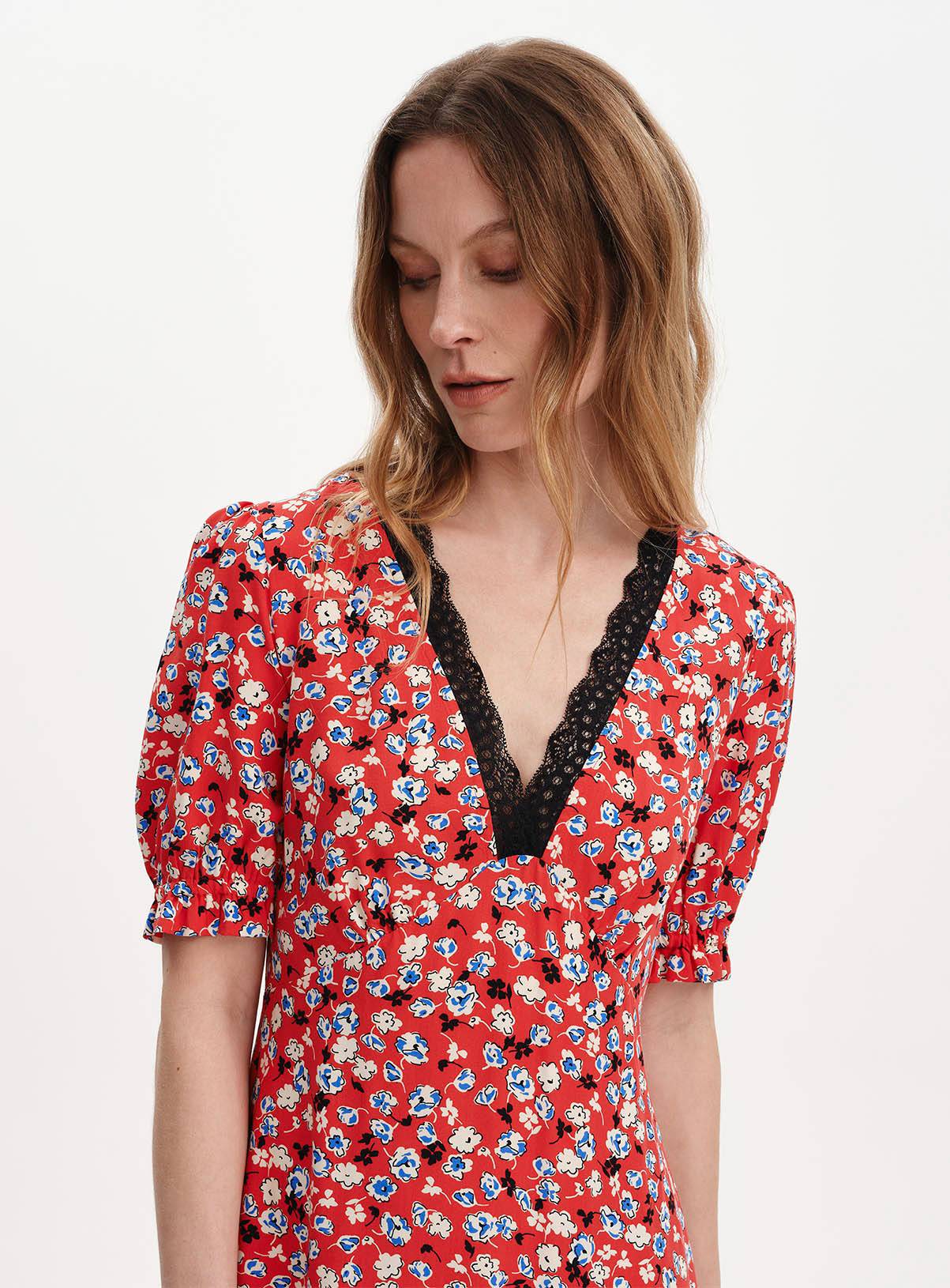 FINERY Elish Dress Red Ditsy 16 - Image 5