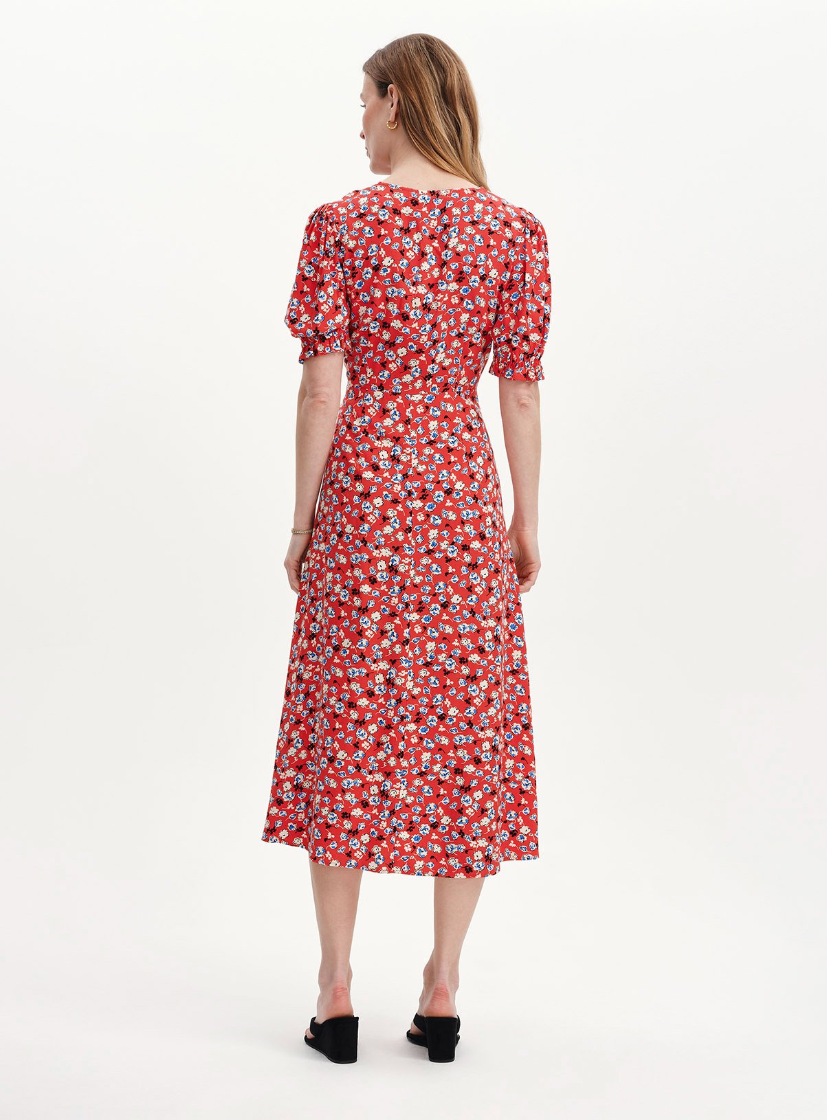 FINERY Elish Dress Red Ditsy 16 - Image 6 thumbnail