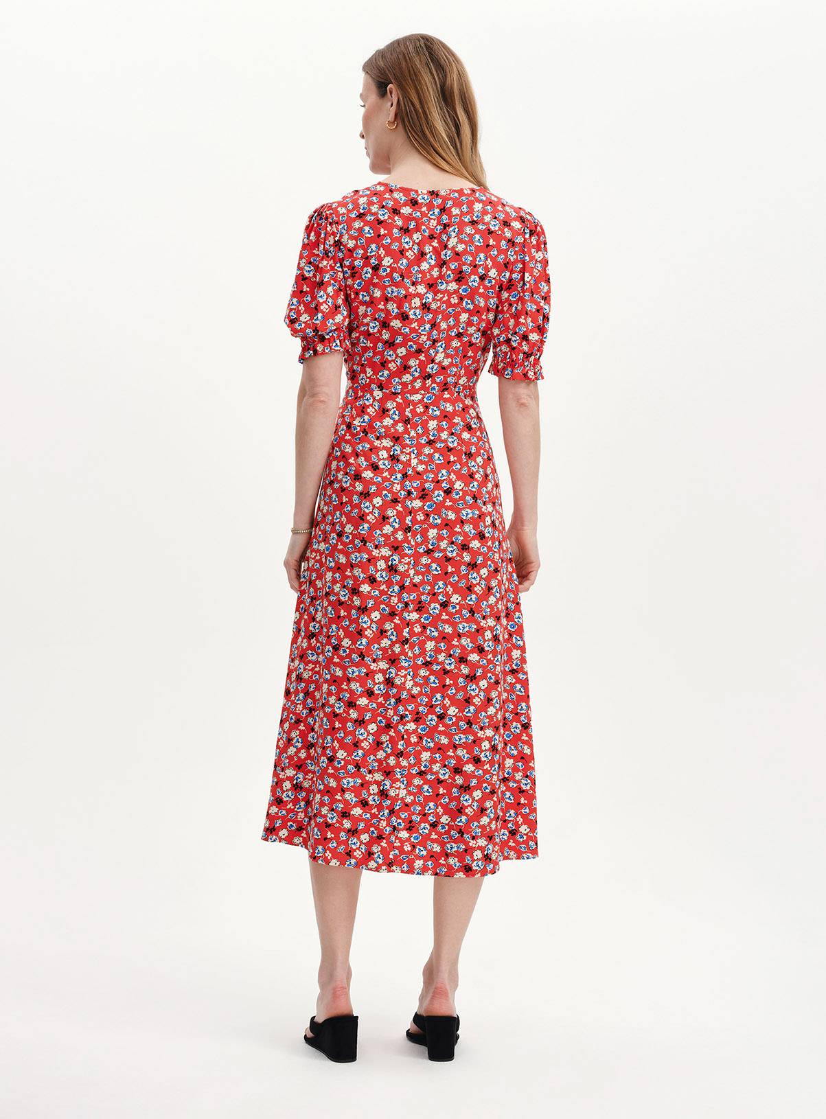 FINERY Elish Dress Red Ditsy 8 - Image 6