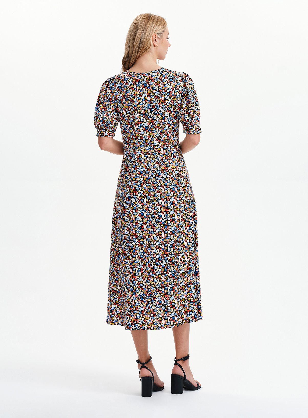 FINERY Elish Dress Black Ditsy 18 - Image 7 thumbnail