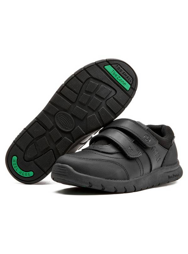 TOEZONE Strike Boys Black Rip Tape Football School Shoes 1