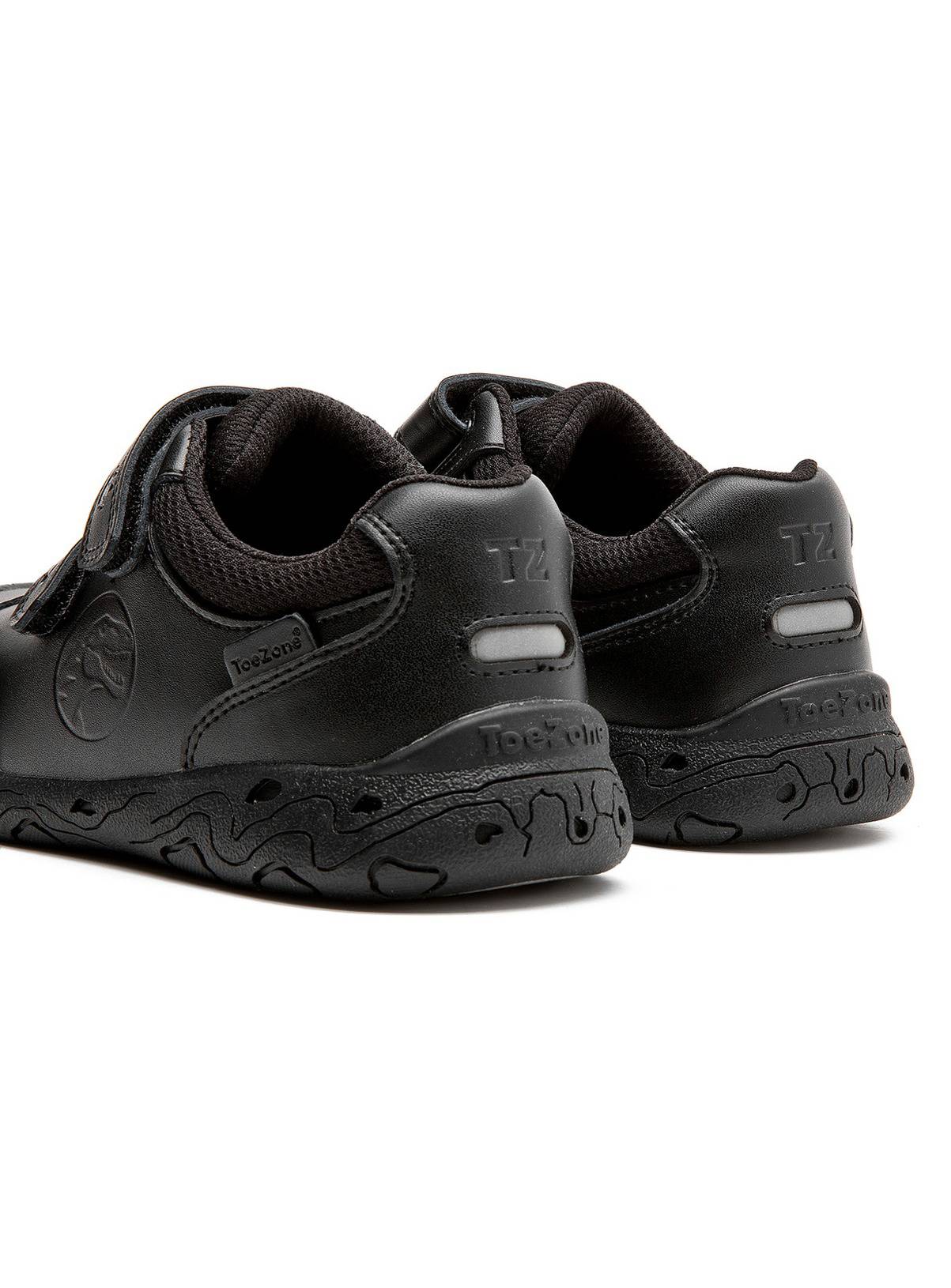 TOEZONE Caleb Boys Rubber Rip Tape Black Dinosaur School Shoes 1 - Image 4