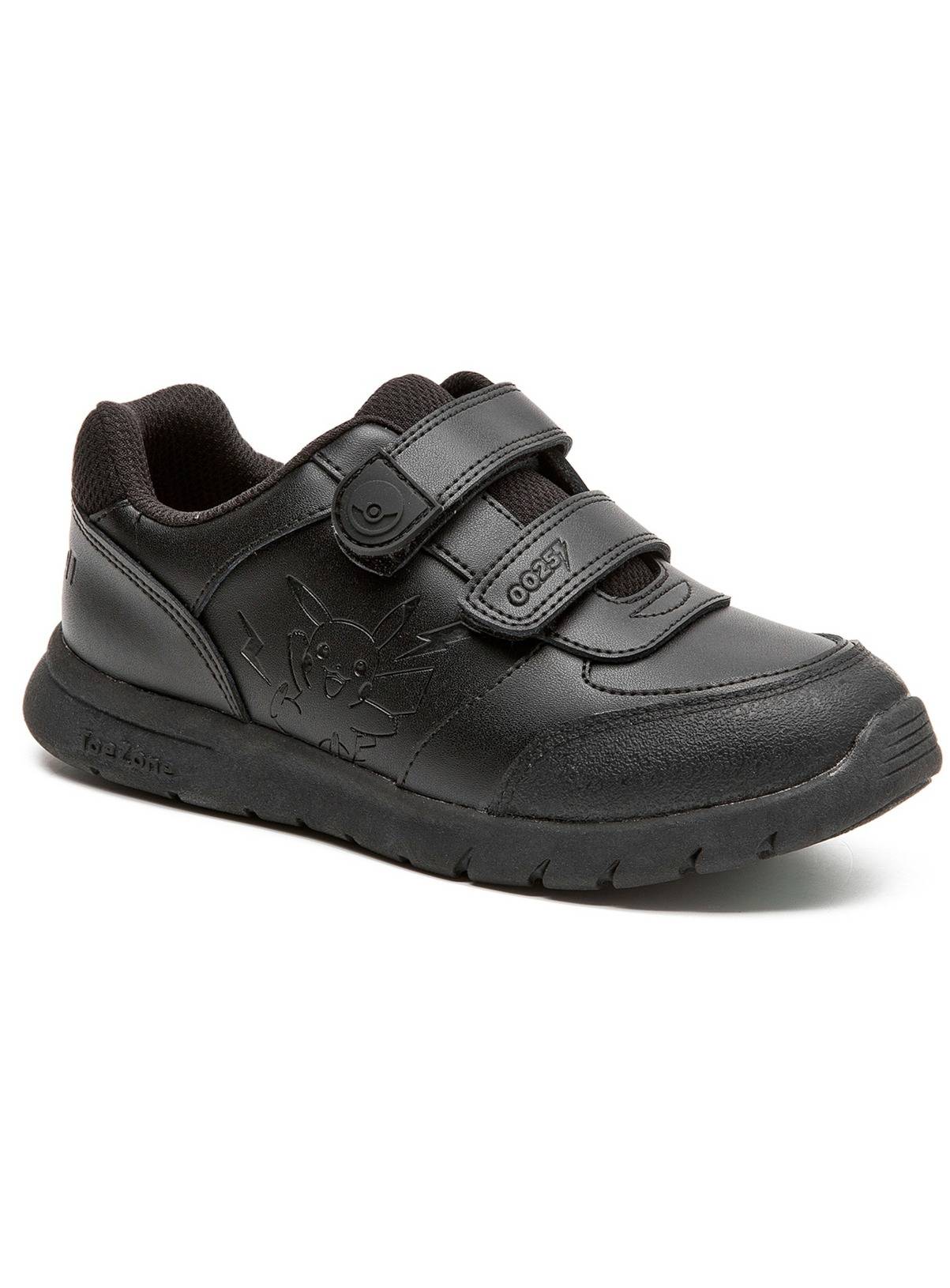 TOEZONE Pokemon Character Black Rip Tape School Shoes 9 Infant - Image 2