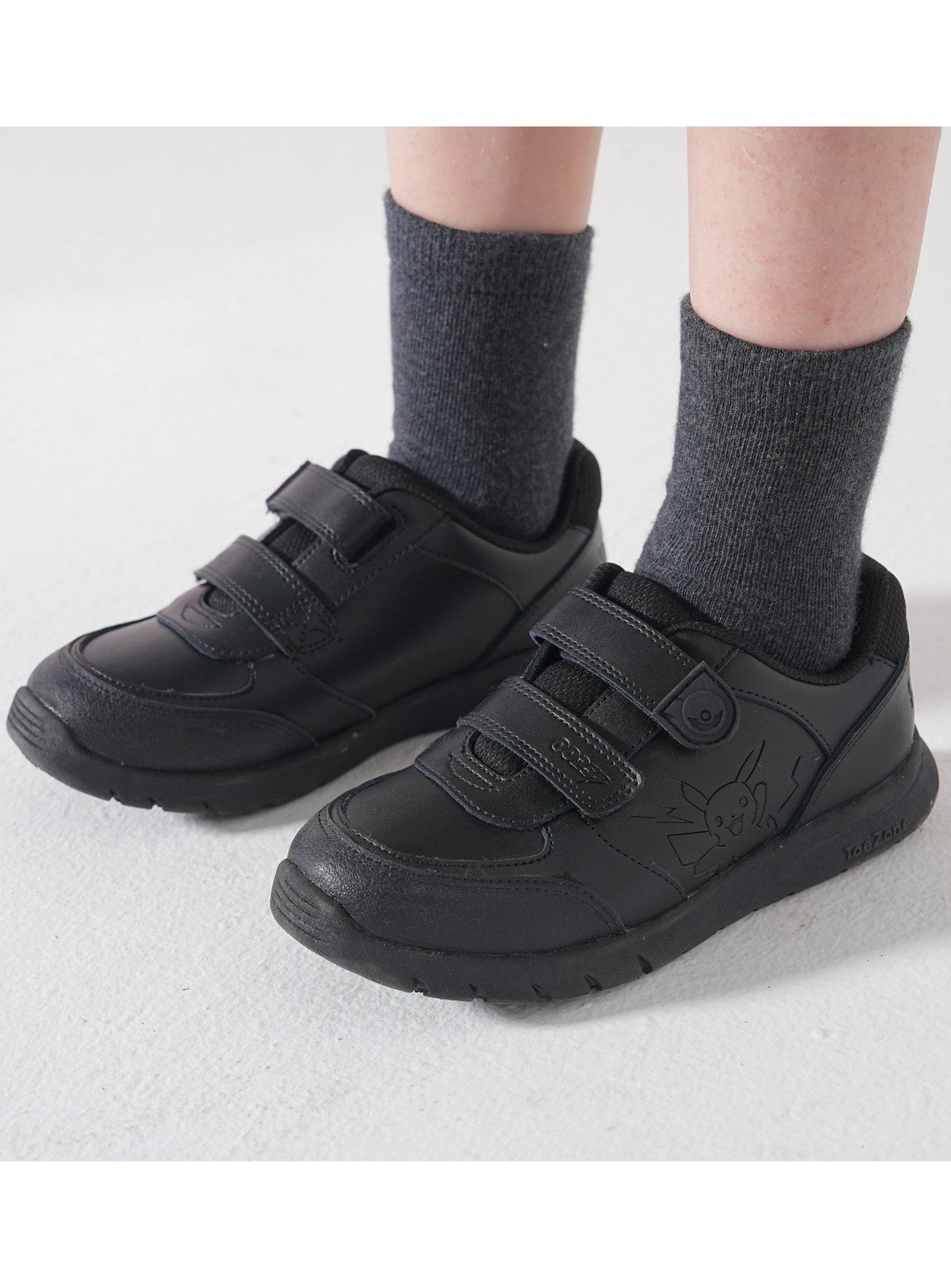 TOEZONE Pokemon Character Black Rip Tape School Shoes 9 Infant - Image 5 thumbnail