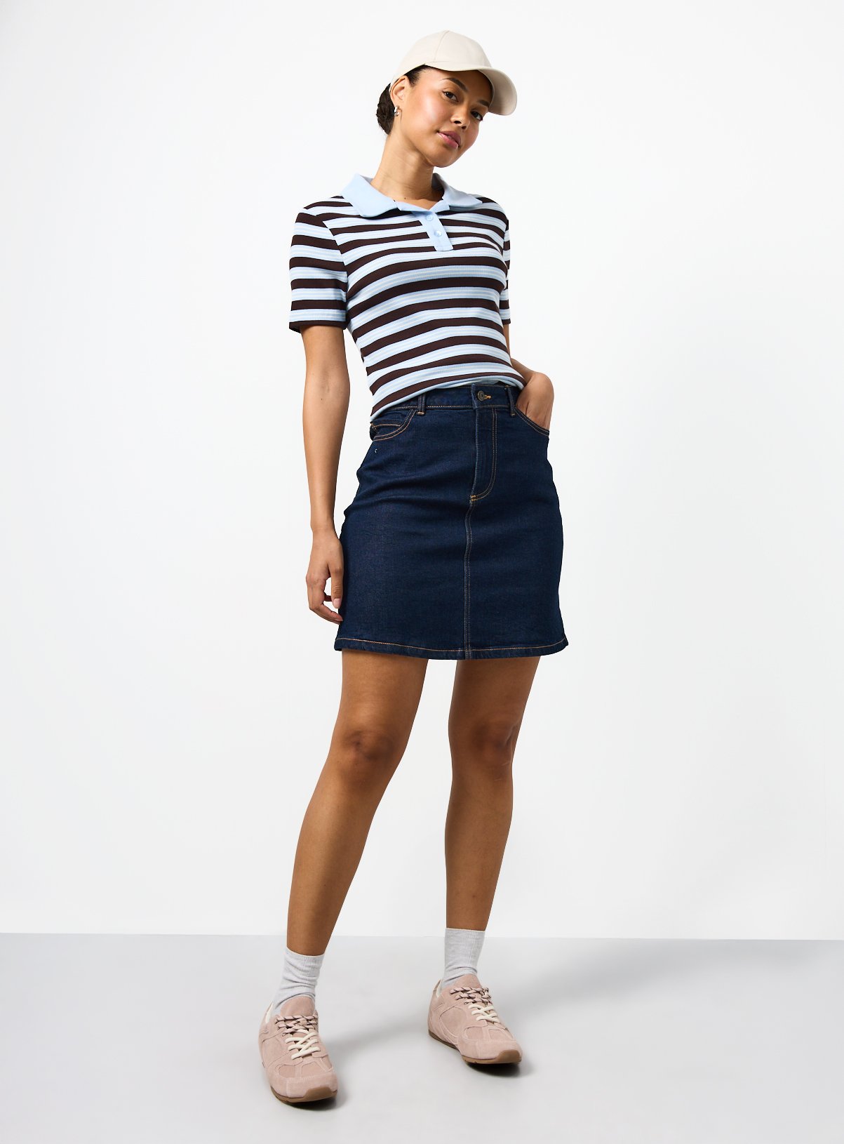 Brown Striped Polo Shirt  6 - Image 2 thumbnail