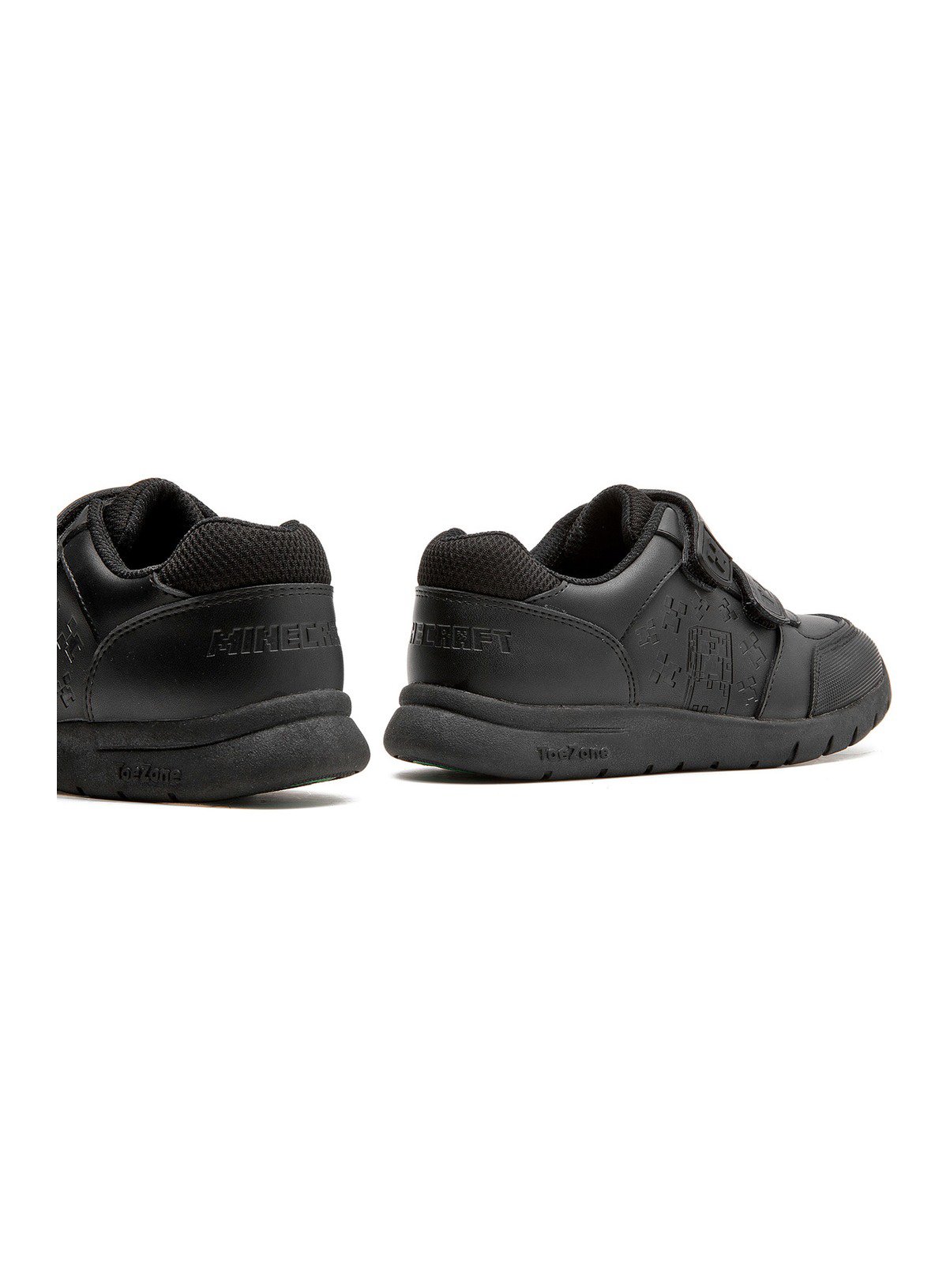 TOEZONE Minecraft Character Black Rip Tape School Shoes 2 - Image 6 thumbnail