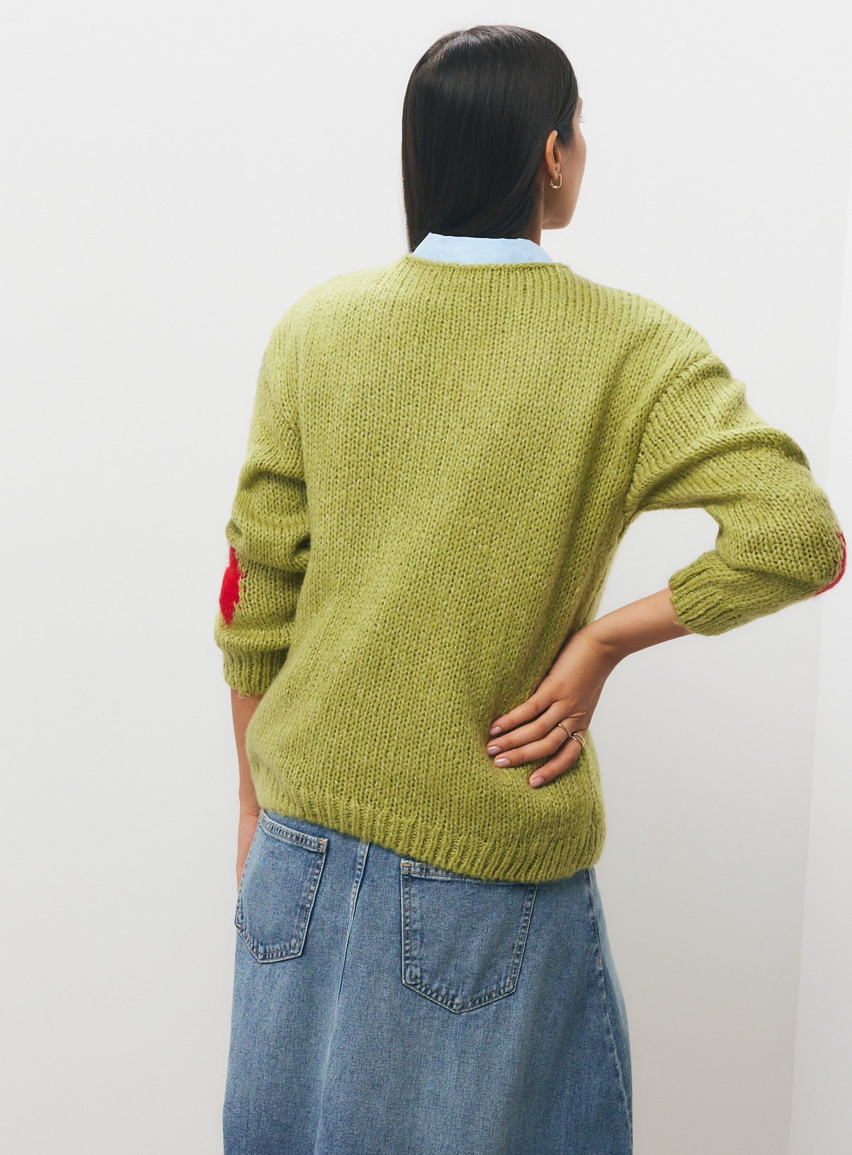 Green Tomato V-Neck Jumper XL - Image 4 thumbnail