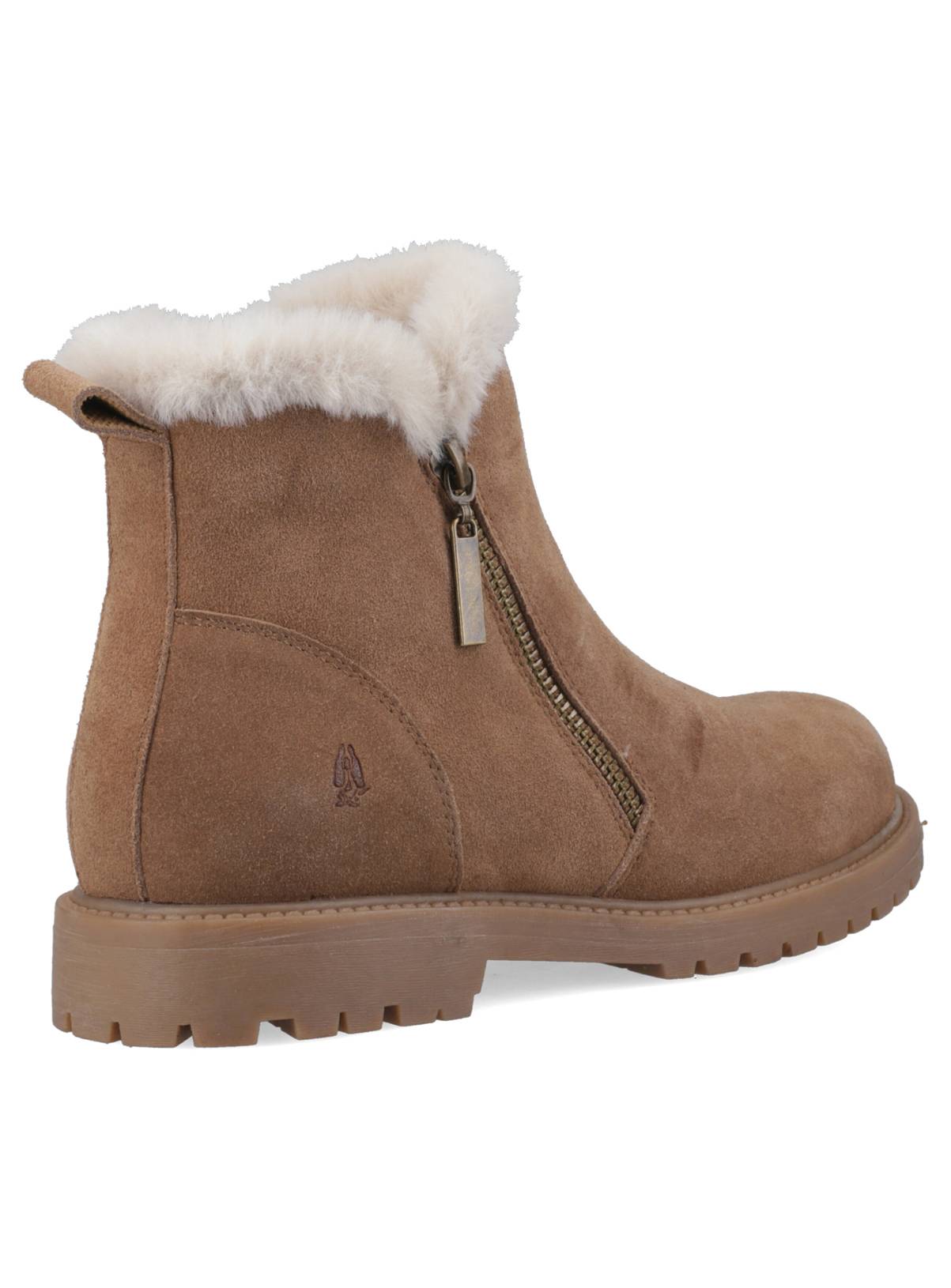 HUSH PUPPIES Water Resistant Suede Hollis Zip Boots Tan 7 - Image 2