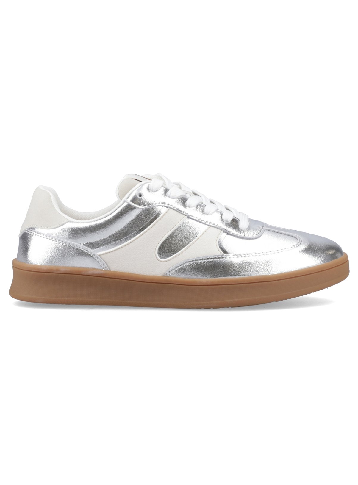 HUSH PUPPIES Maura Leather Trainers Silver 8 - Image 4 thumbnail