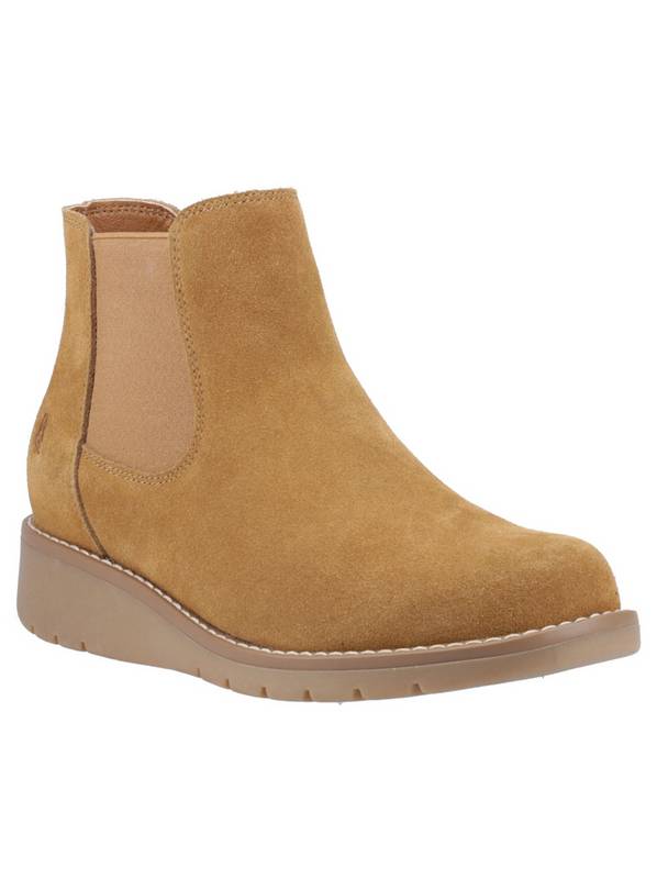 HUSH PUPPIES Leonie Suede Boots Tan 5