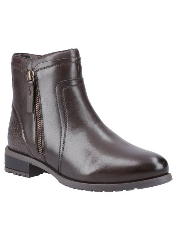HUSH PUPPIES Scarlett Leather Boots Brown 4