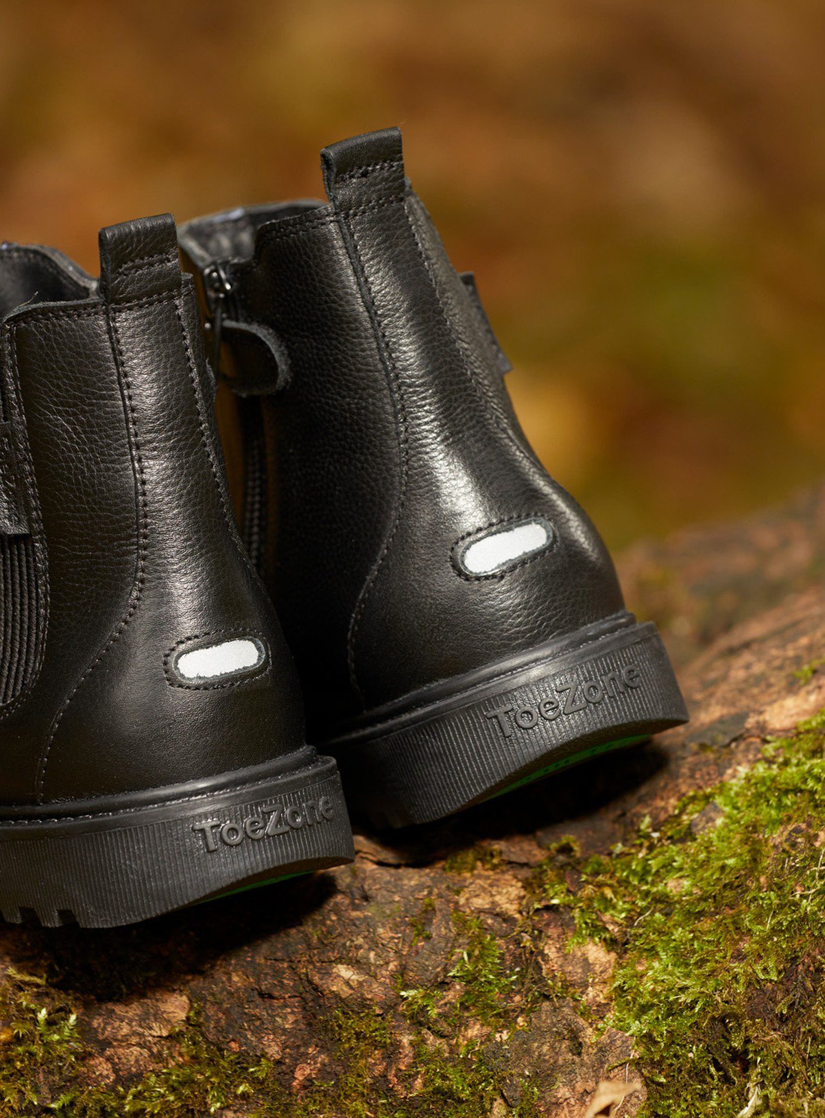 TOEZONE Dakota Boys Zip and Gusset Black Leather Ankle Boots 11 Infant - Image 4 thumbnail