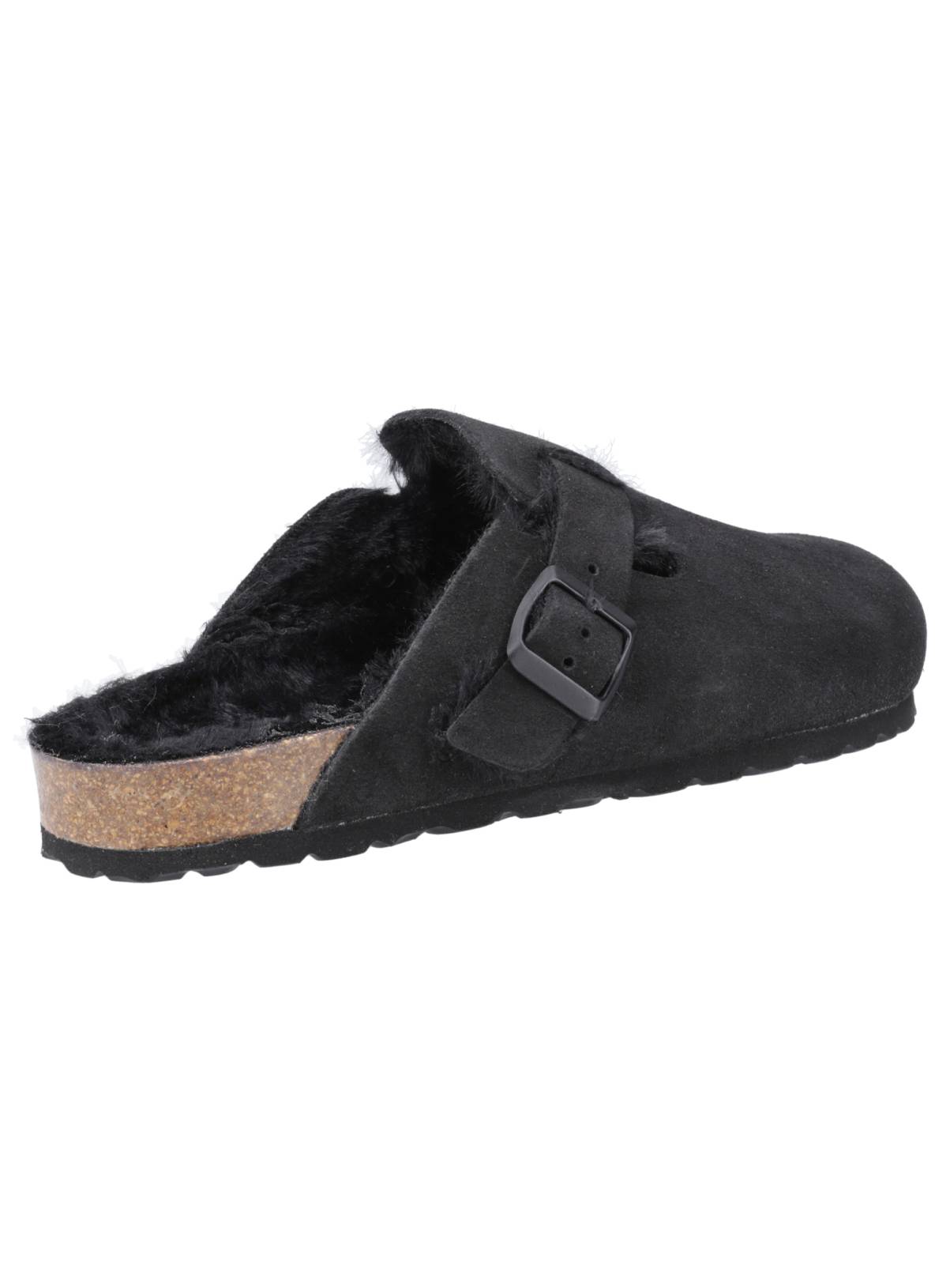HUSH PUPPIES Jade Suede Mule Slippers Black 3 - Image 2