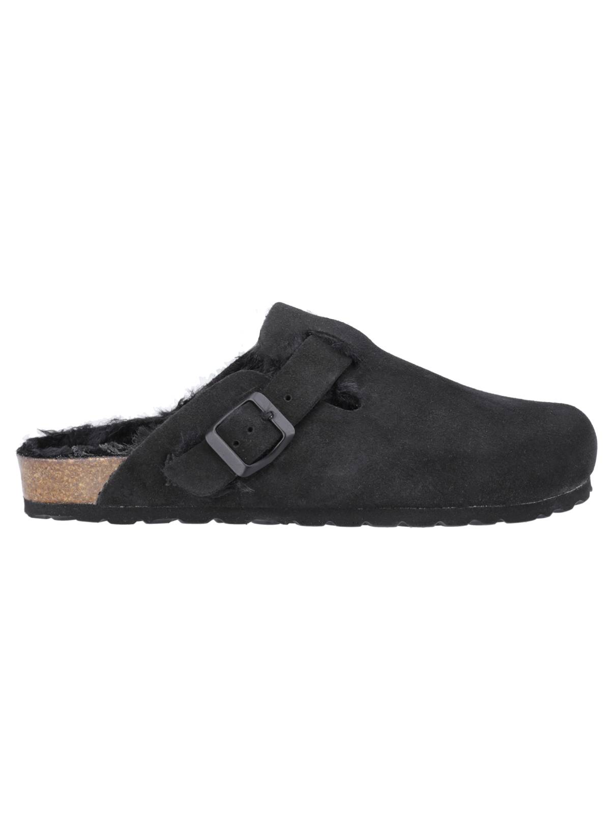 HUSH PUPPIES Jade Suede Mule Slippers Black 3 - Image 4